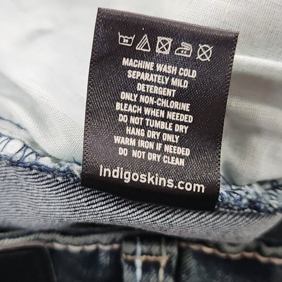 Indigo Skins Bootcut Jeans Men's 36x30 Contrast Stitch Flap Pkt Embroidery NWT - Picture 11 of 16